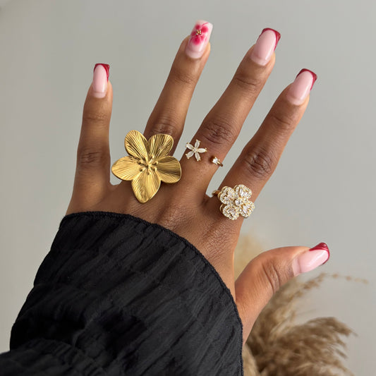 BAGUE FLEUR ANTI STRESS