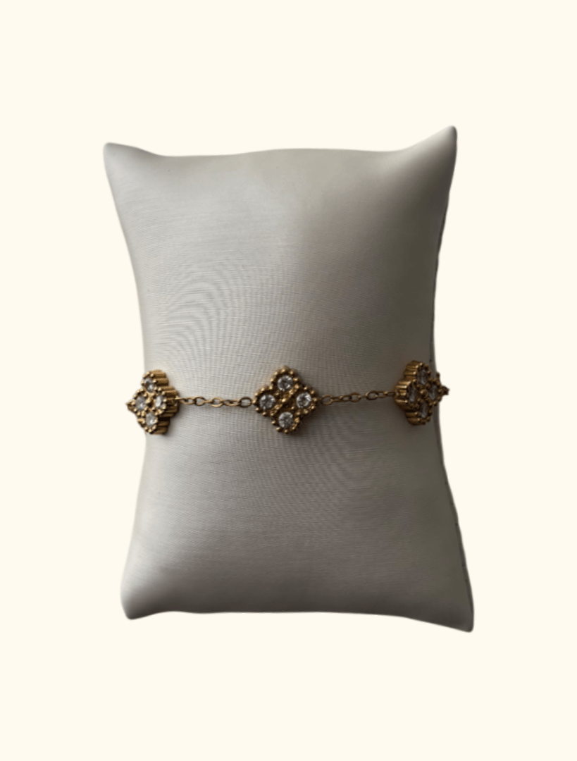 NINA - Bracelet en acier inoxydable et zircons