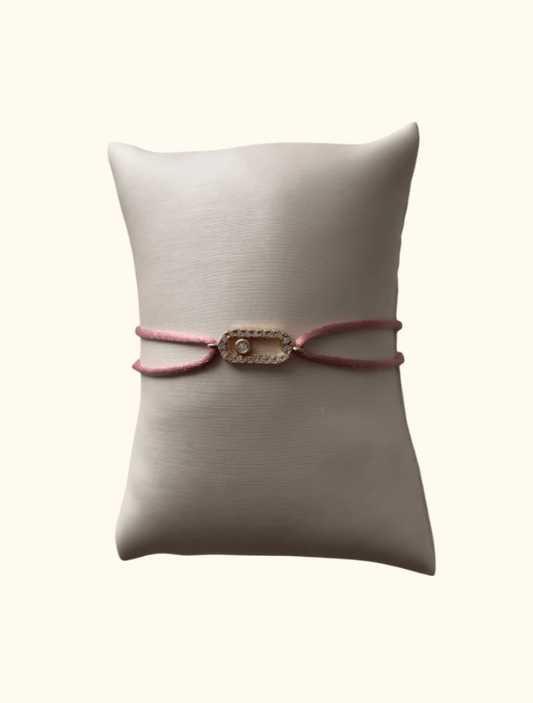 THÉA - Bracelet à cordon réglable en acier inoxydable