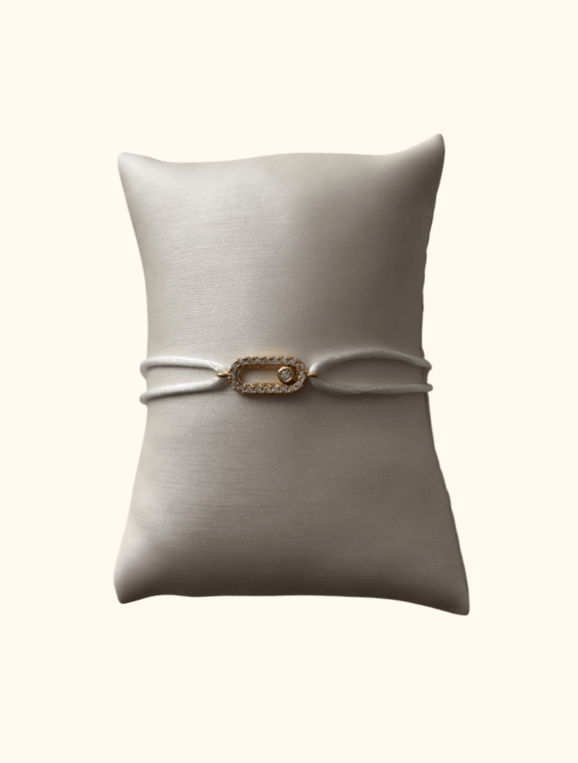 THÉA - Bracelet à cordon réglable en acier inoxydable