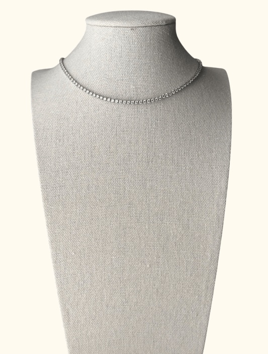 LUNA - Collier rivière en zircons et acier inoxydable