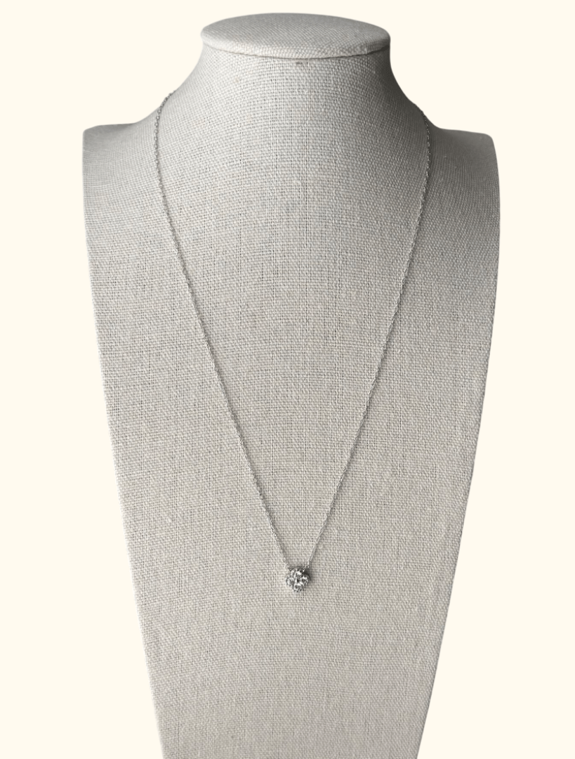 MINA - Collier minimaliste en acier inoxydable et zircons