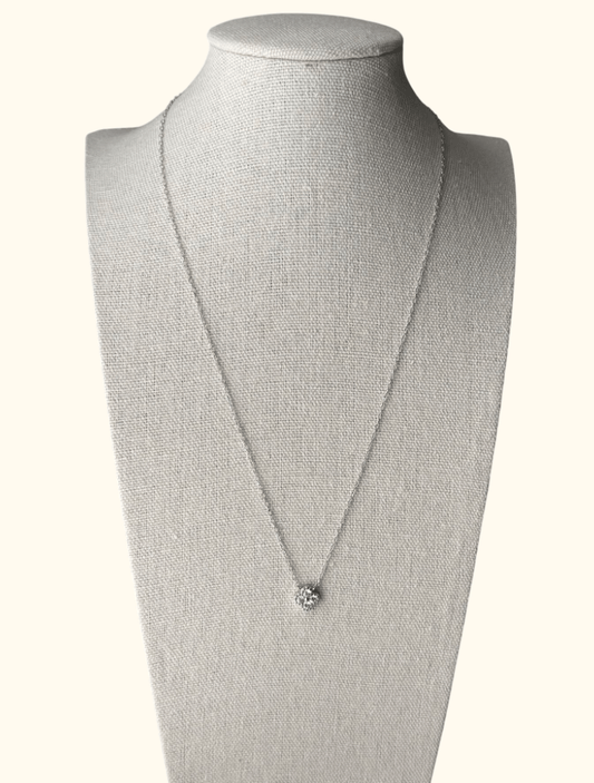 MINA - Collier minimaliste en acier inoxydable et zircons