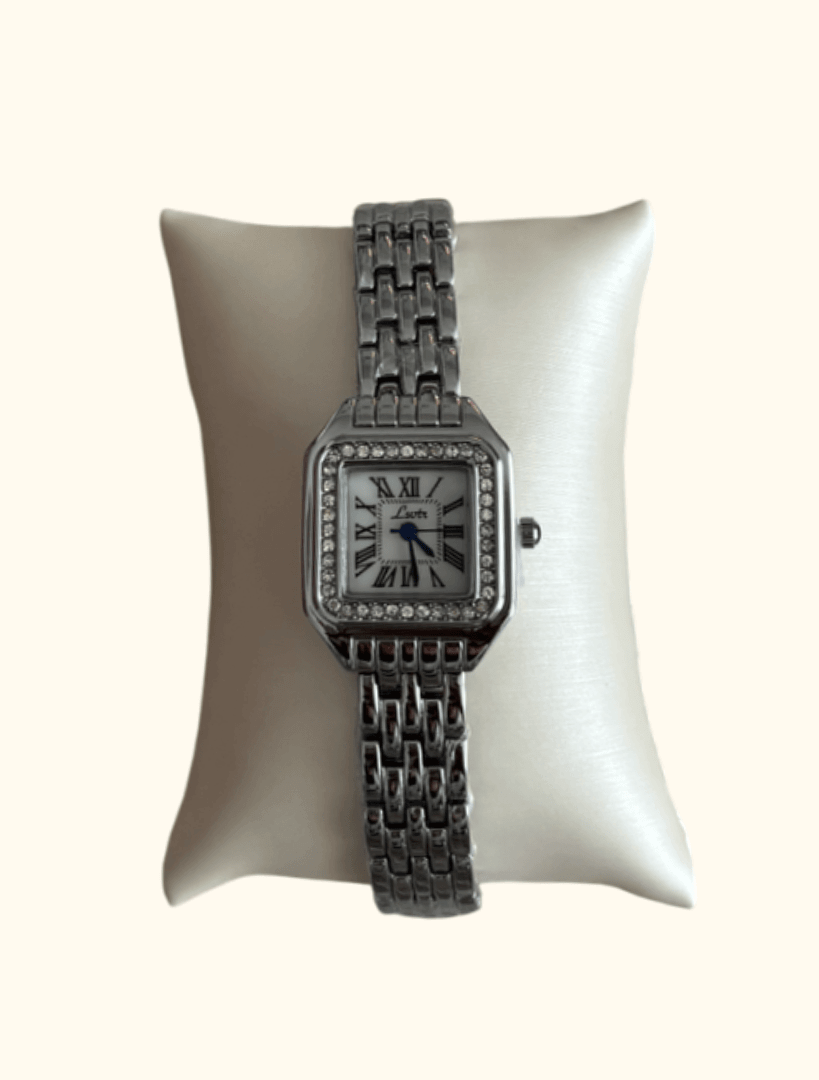 MONROE - Montre Vintage à cadrans en zircons avec bracelet à maillons