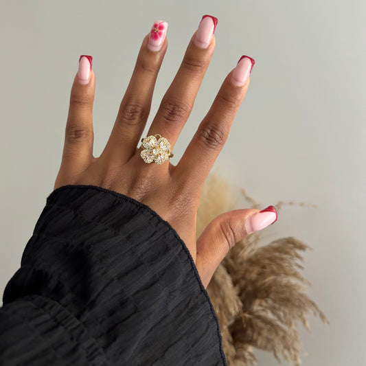BAGUE FLEUR ANTI STRESS