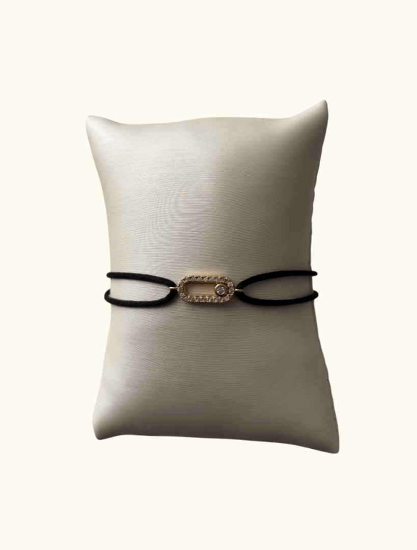 THÉA - Bracelet à cordon réglable en acier inoxydable
